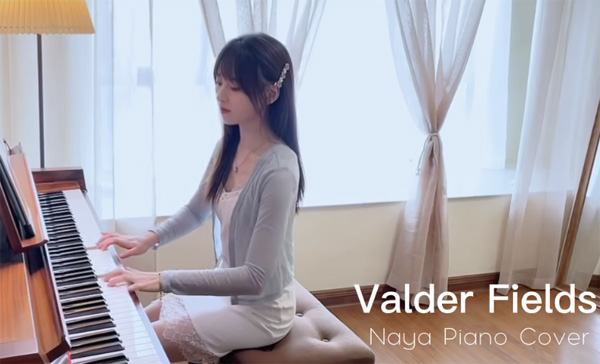 小姐姐钢琴弹奏《Valder Fields》仙境之桥