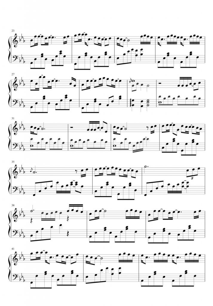 修炼爱情 钢琴谱 - 林俊杰