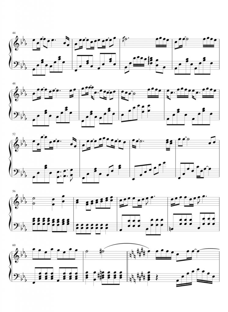 修炼爱情 钢琴谱 - 林俊杰