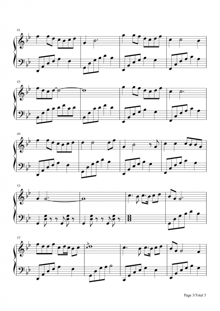 依兰爱情故事 钢琴谱 - 电影《你好，李焕英》片尾曲