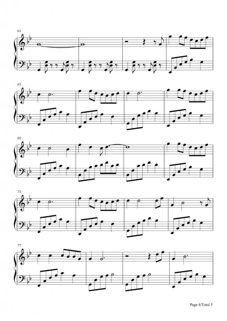 依兰爱情故事 钢琴谱 - 电影《你好，李焕英》片尾曲